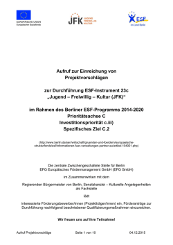 Jugend &ndash; Freiwillig &ndash; Kultur (JFK)