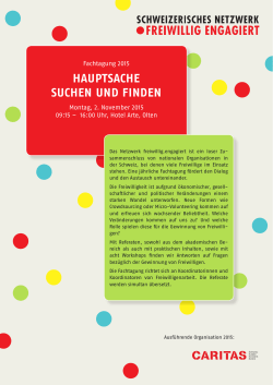 HAUPTSACHE SUCHEN UND FINDEN - Netzwerk freiwillig engagiert