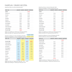 FAHRPLAN / ORARIO MIcOtRA