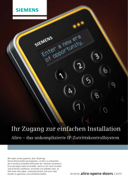 Ihr Zugang zur einfachen Installation