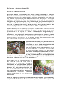 Ein Sommer in Vietnam, August 2015