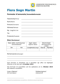 Formular d`annunzia/Anmeldeformular