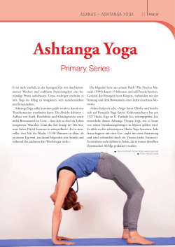 Ashtanga Yoga – Primary Series