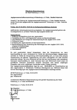 Jagdgenossenschaftsversammlung Atzelrode 2016