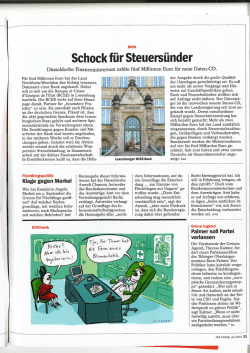Schock für Steuersünder