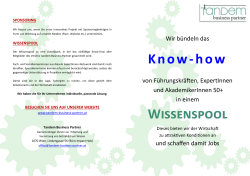 Know-how Wissenspool - Tandem Business Partner