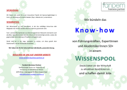 Know-how Wissenspool - Tandem Business Partner