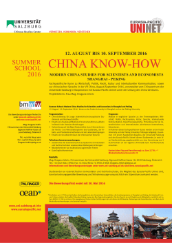 china know-how - Universität Salzburg