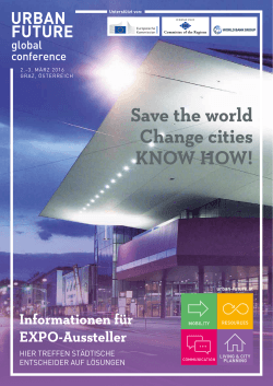 Save the world Change cities KNOW HOW!