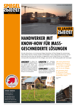 handwerker mit know-how f&uuml;r mass - spiegel