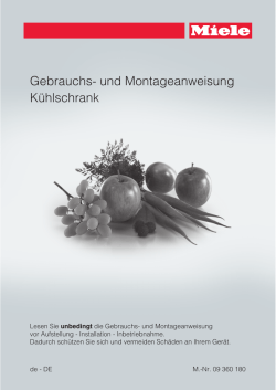 Gebrauchs- und Montageanweisung Kühlschrank - Mai-und