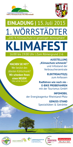 Flyer zum Klimafest