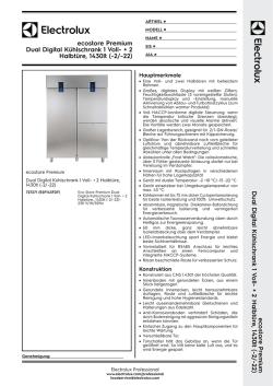 ecostore Premium Dual Digital K&uuml;hlschrank 1 Voll