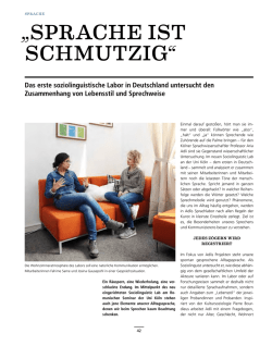 „SPRACHE IST SCHMUTZIG“