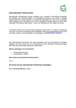 Internationaler F&uuml;hrerschein