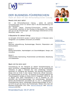 der business-führerschein - Regiomontanus Schule Coburg