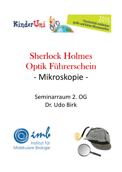 Kinder-Uni Mainz: Sherlock Holmes Optik Führerschein