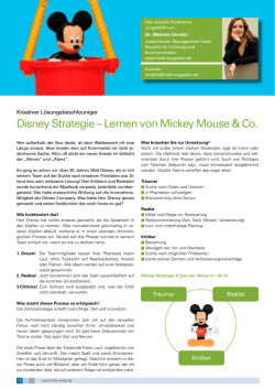 Disney Strategie &ndash; Lernen von Mickey Mouse & Co.