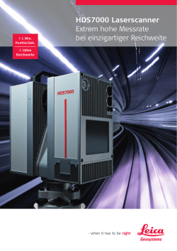 HDS7000 Laserscanner Extrem hohe Messrate