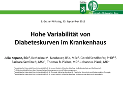 Hohe Variabilität von Diabeteskurven im Krankenhaus - LKH