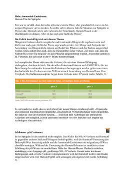 hohe ammoniak-emissionen artikel v. effizient d&uuml;ngen hohe