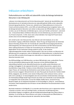 Inklusion erleichtern