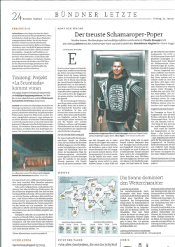 Bündner Tagblatt (Freitag, 22. Januar 2016)