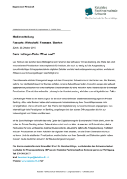 Institutsleiter des Schweizerischen Institutes f&uuml;r