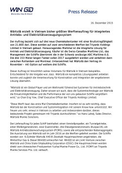 Press Release - Winterthur Gas & Diesel