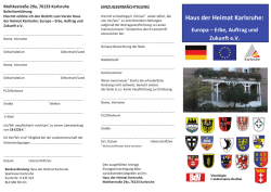 Informationen über das Haus der Heimat e.V.