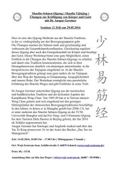 Informationen Shaolin-Qigong als PDF - Wing Tsun