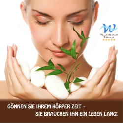 G&Ouml;NNEN SIE IHREM K&Ouml;RPER ZEIT &ndash; SIE BRAUCHEN IHN EIN