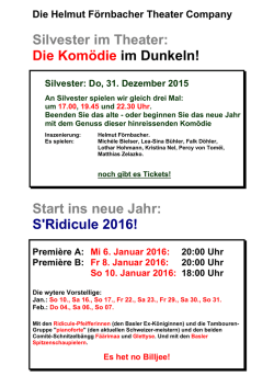 Die Komödie im Dunkeln! - Die Helmut Förnbacher Theater Company