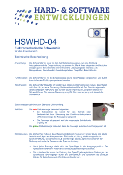 Schwingtür HSWHD-04 - Hard- und Software Entwicklungen