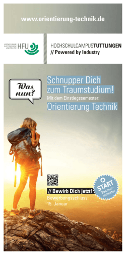 Infoflyer Orientierung Technik