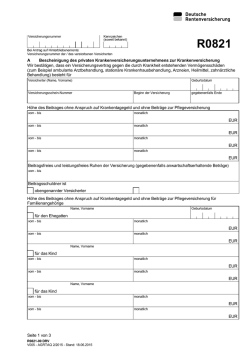 Bescheinigung des privaten Krankenversicherungsunternehmens