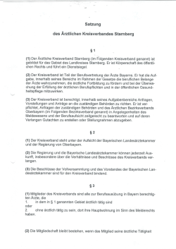 Satzung - Ärztlicher Kreisverband Starnberg