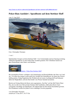 Poker-Run-Ausfahrt : Speedboote auf dem Stettiner Haff