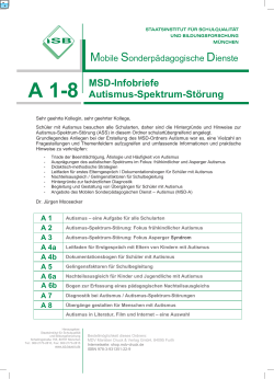 A 1-8 MSD-Infobriefe Autismus-Spektrum-Störung