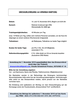 DRESSURLEHRGANG mit AMANDA HARTUNG