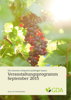 Veranstaltungsprogramm September 2015