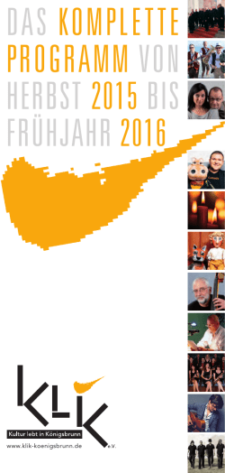 Programm - KliK eV - Kultur lebt in Königsbrunn