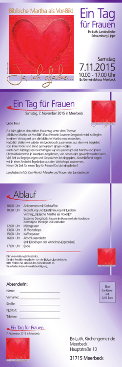 Flyer zur Information und Anmeldekarte - Ev.