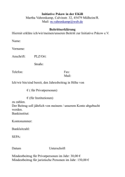 Initiative Pskow in der EKiR Martha Vahrenkamp, Calvinstr. 32