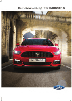 Betriebsanleitung FORD MUSTANG