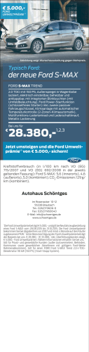 Die Ford Umweltprämie - Autohaus Schöntges GmbH
