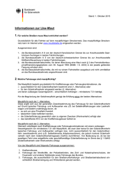 Informationen zur Lkw-Maut - BAG