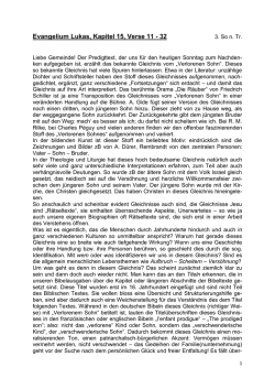 Gleichnis vom &bdquo;Verlorenen Sohn&ldquo;