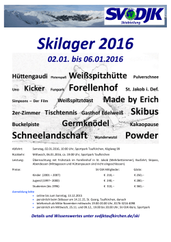 Skilager 2016 - SV-DJK Taufkirchen eV