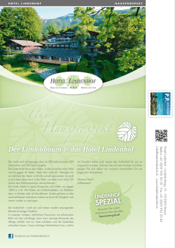 Hausprospekt PDF - im Hotel Lindenhof